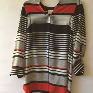 Chico’s Striped Black and Red Women's Top